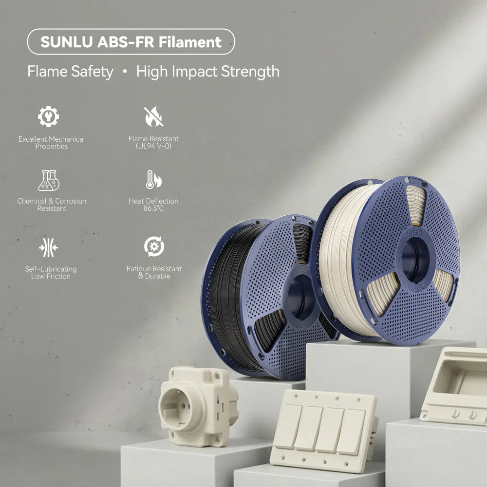 ABS-FR (ABS Flame Retardant) 3D Printer Filament 1KG