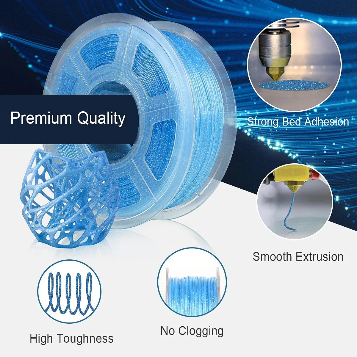 [MOQ: 3KG] Twinkling 3D Printer PLA Filament 1KG