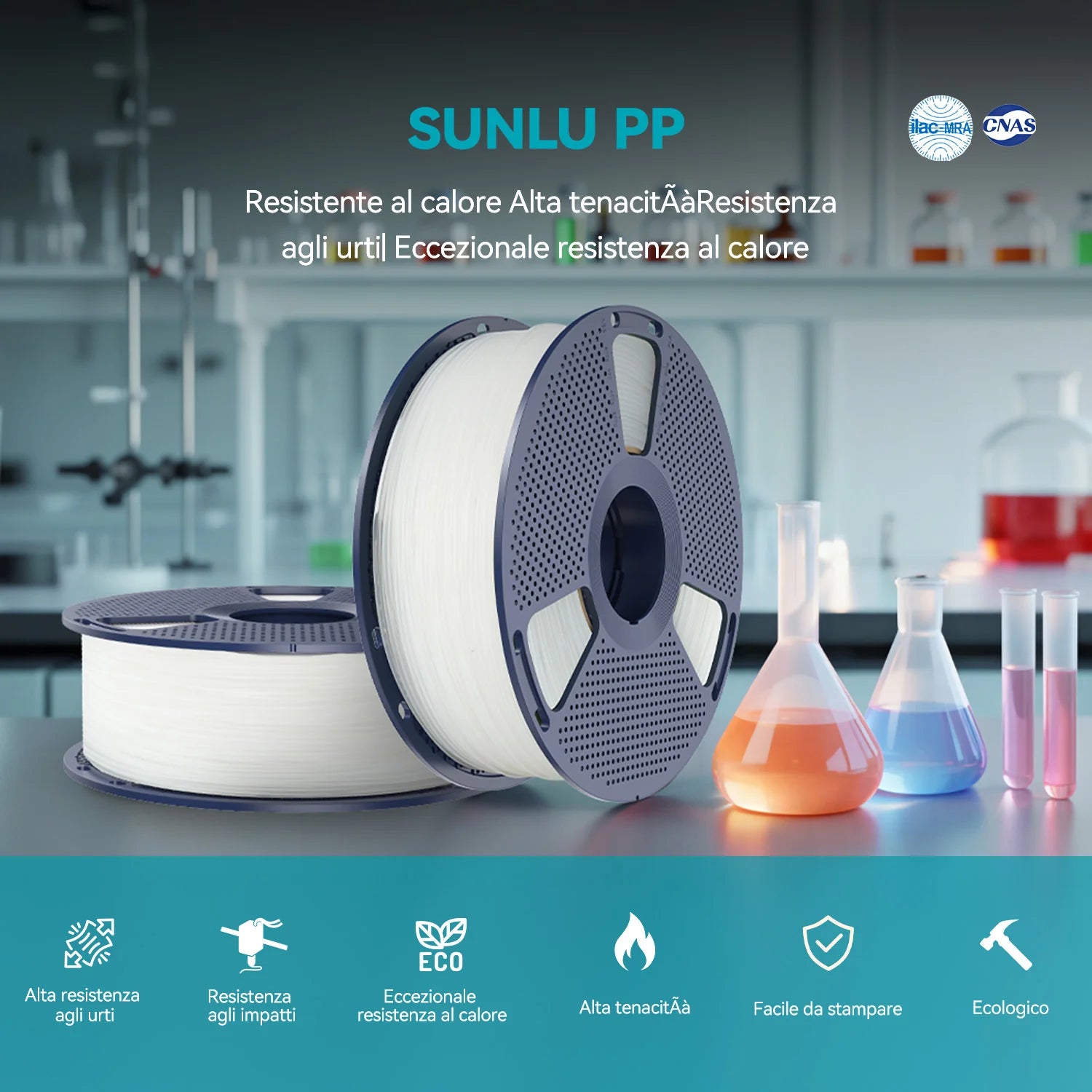 PP (Polypropylene) 3D Printer Filament 0.8KG